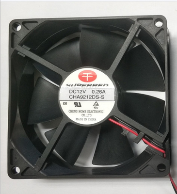 Zwarte de ventilatorgelijkstroom cpu Ventilator Plastic PBT 94V0 van 80x80x25 12V gelijkstroom met Signaaloutput