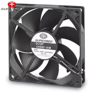 Zwarte DC koelventilator 92x92x20 1700-3600 RPM Voor koelkast